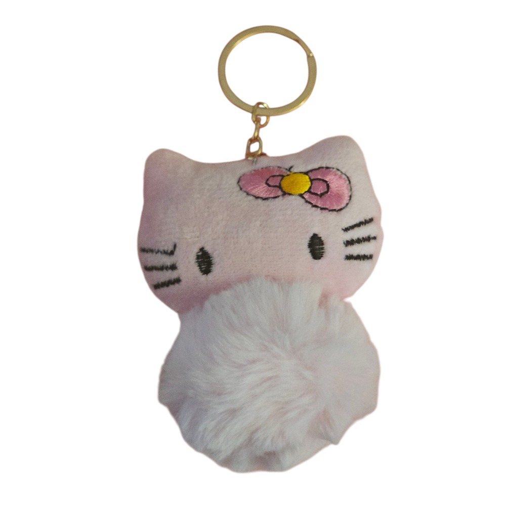 Hello Kitty Plush Keychain‎ Pink White Sanrio Purse Charm Bag Decor Cute